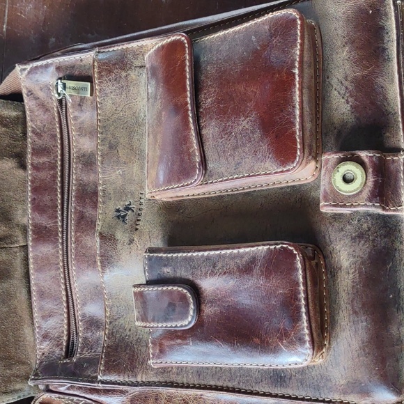 Rustic Leather Crossbody Bag - Picture 2 of 7